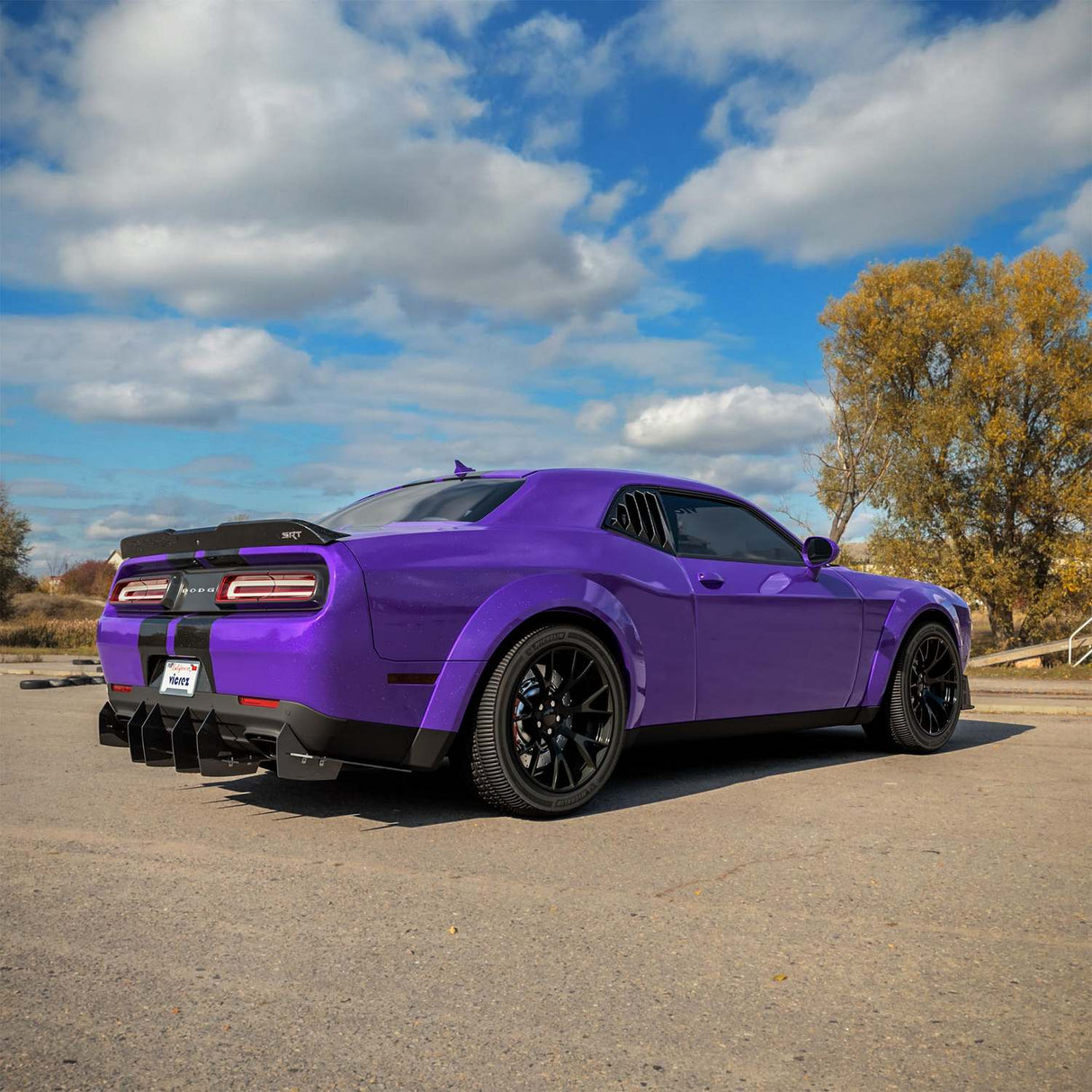 2008-2023 Dodge Challenger Centa VR2 Style Rear Diffuser - Vicrez