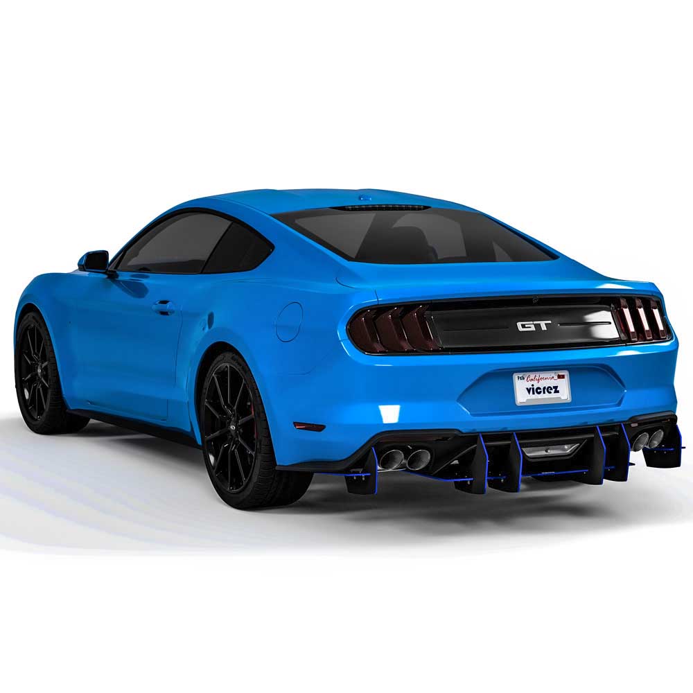 2018-2025 Ford Mustang Centa VR2 Style Rear Diffuser - Vicrez