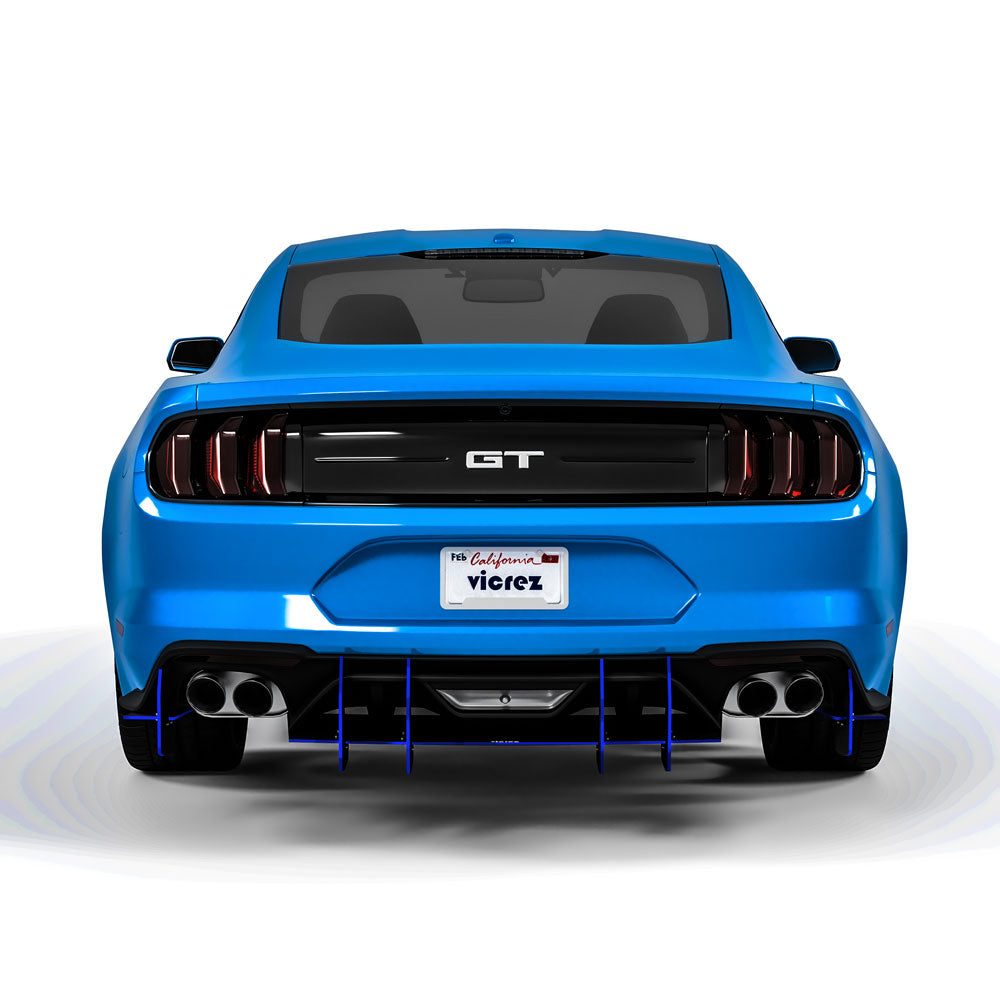 2018-2025 Ford Mustang Centa VR2 Style Rear Diffuser - Vicrez