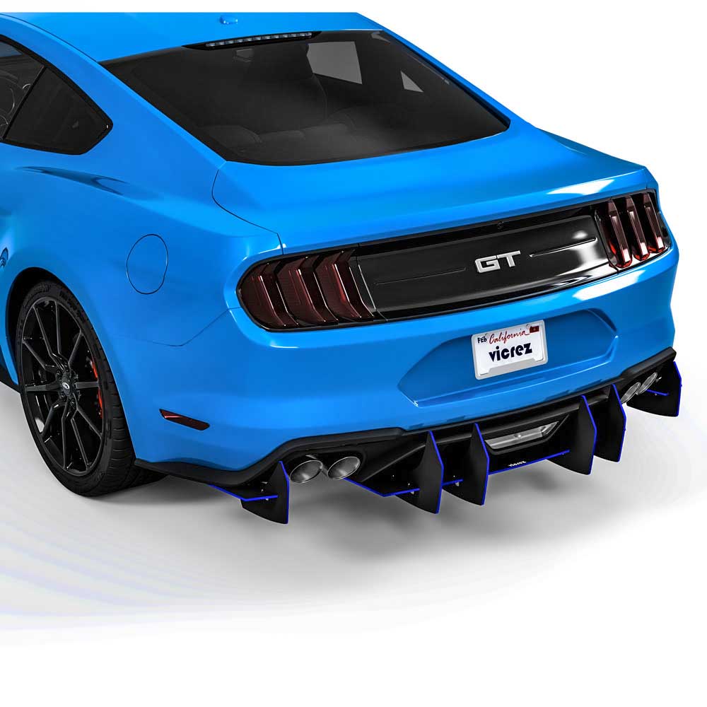 2018-2025 Ford Mustang Centa VR2 Style Rear Diffuser - Vicrez
