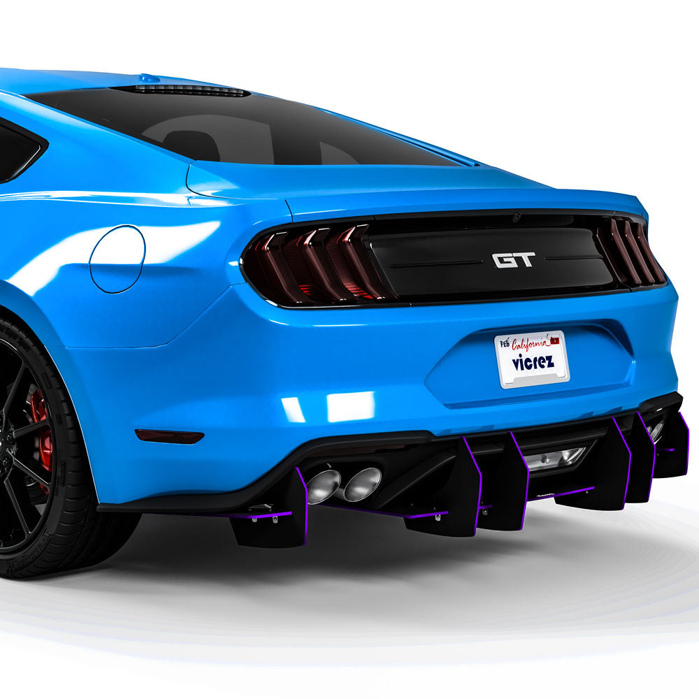 2018-2025 Ford Mustang Centa VR2 Style Rear Diffuser - Vicrez