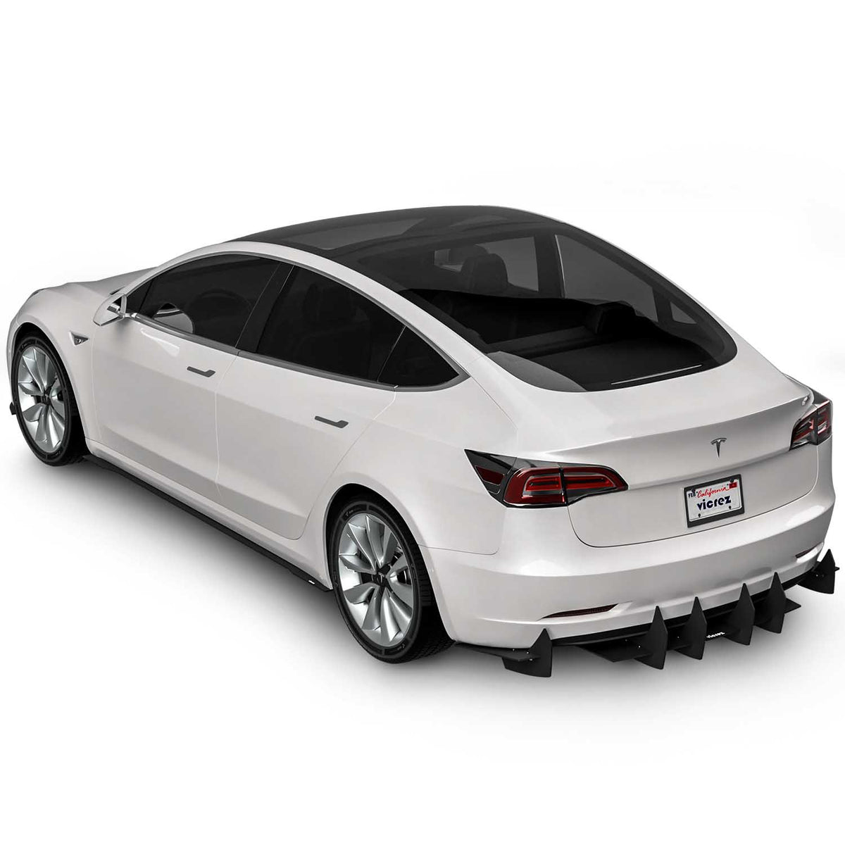 2017-2026 Tesla Model 3 Centa VR2 Style Rear Diffuser - Vicrez
