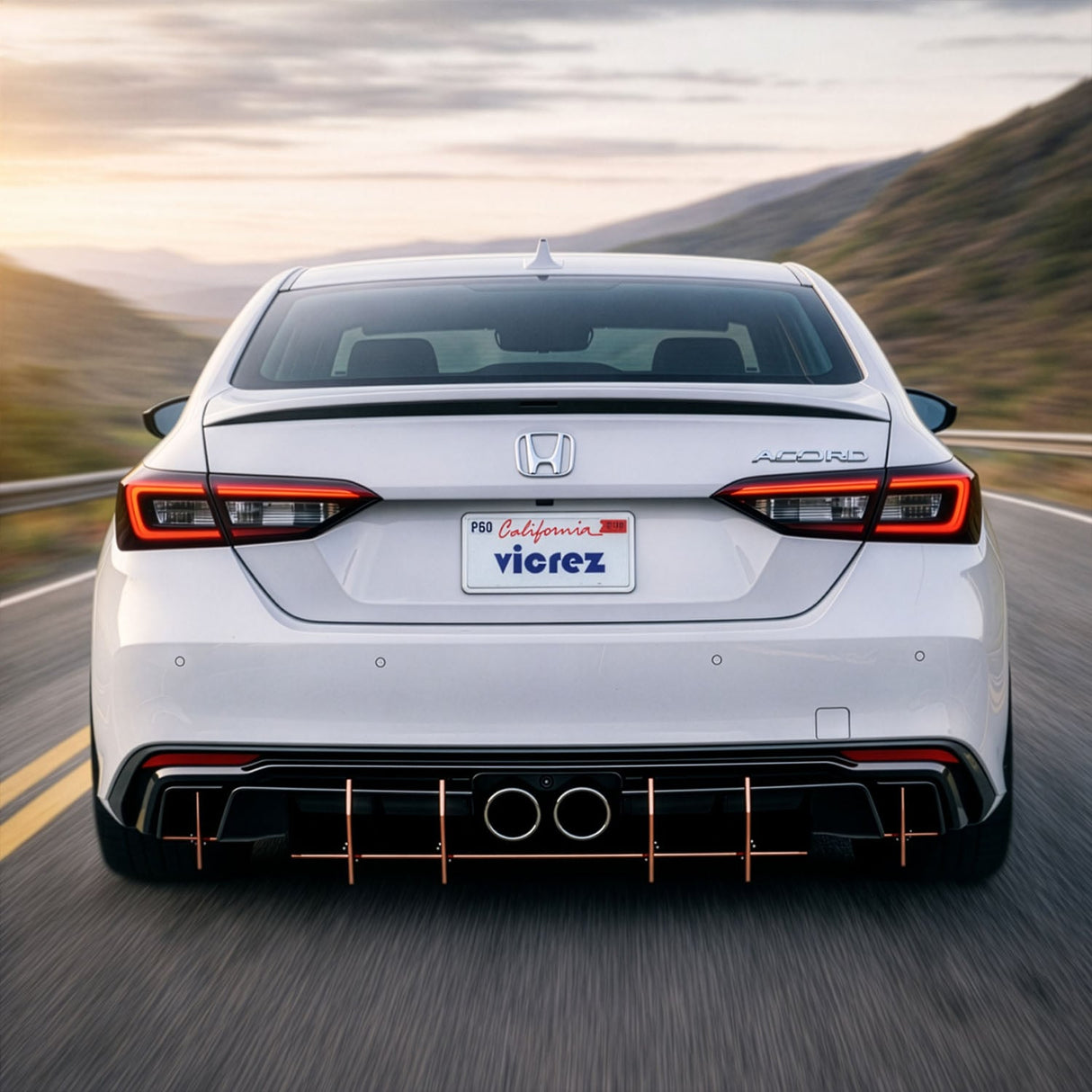 2017-2026 Honda Accord Centa VR2 Style Rear Diffuser - Vicrez