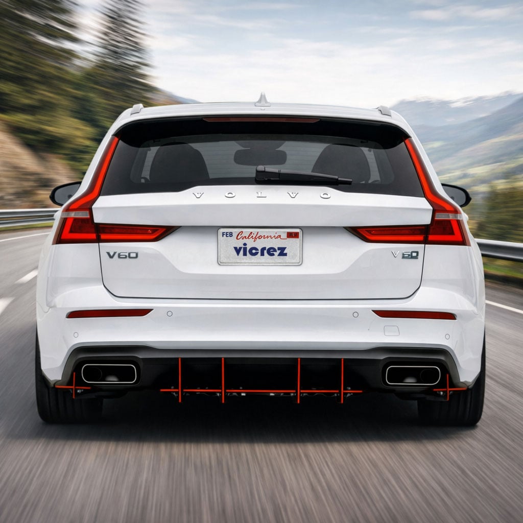 2019-2026 Volvo V60 Centa VR2 Style Rear Diffuser - Vicrez