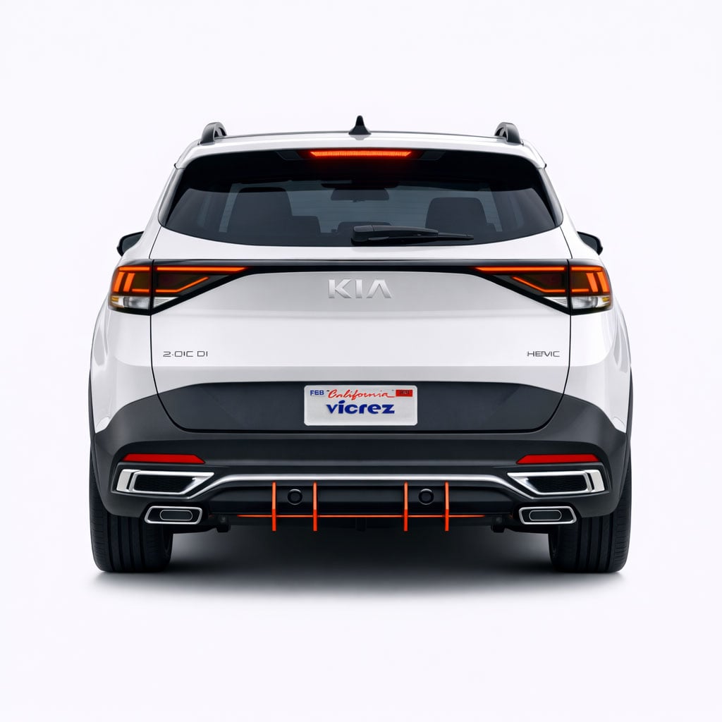 2020-2026 Kia Sportage Centa VR4 Style Rear Diffuser - Vicrez