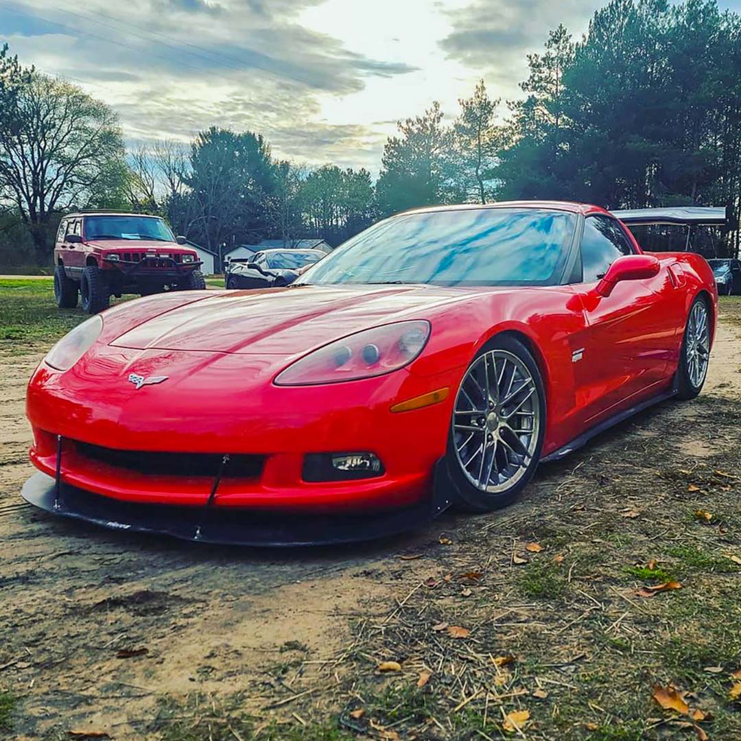 2005-2013 Chevrolet Corvette C6 VZ Style Front Bumper Splitter - Vicrez