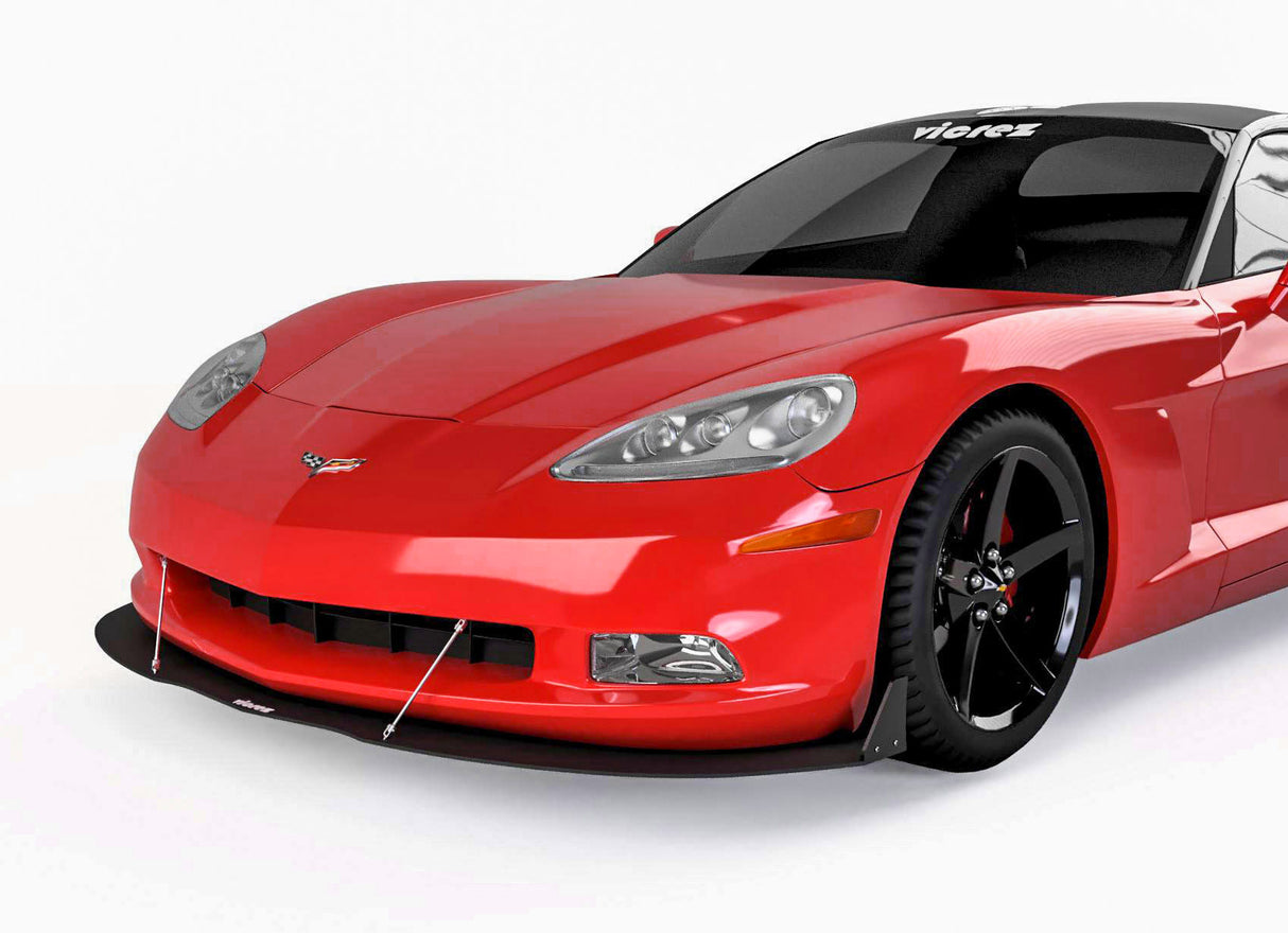 2005-2013 Chevrolet Corvette C6 VZ Style Front Bumper Splitter - Vicrez