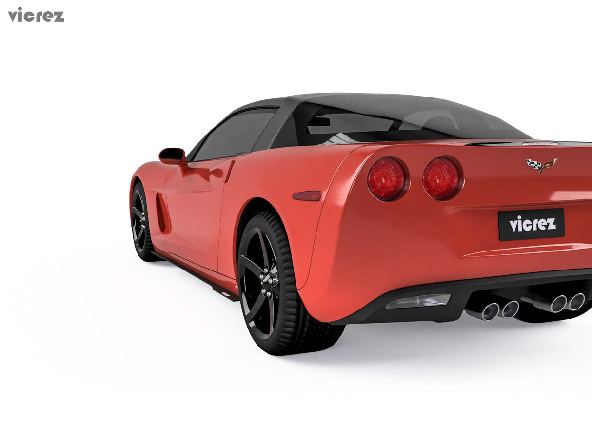 2005-2013 Chevrolet Corvette C6 VZ Style Side Skirt Splitters - Vicrez
