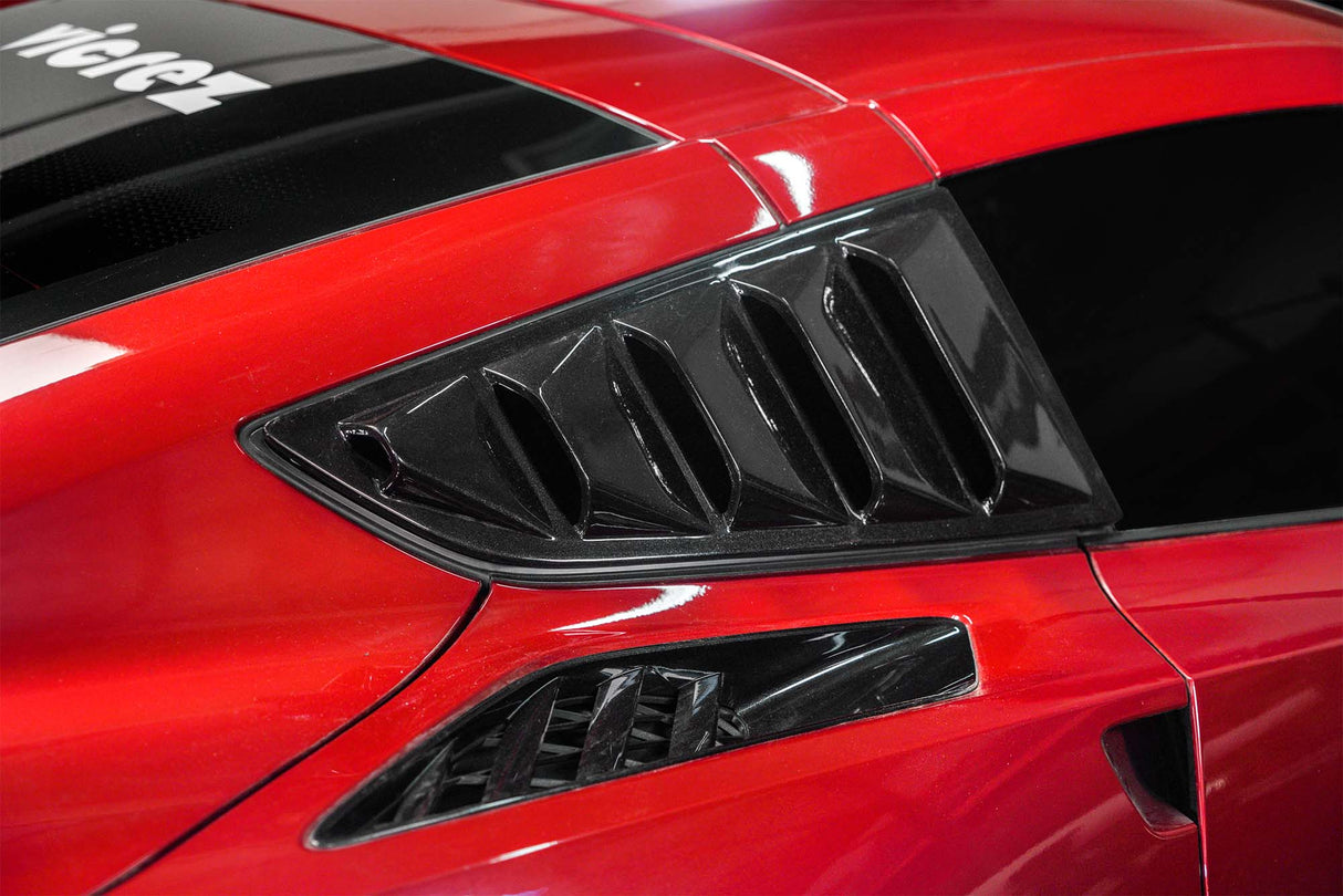 2014-2019 Chevrolet Corvette C7 LV Style Quarter Window Louvers - Vicrez