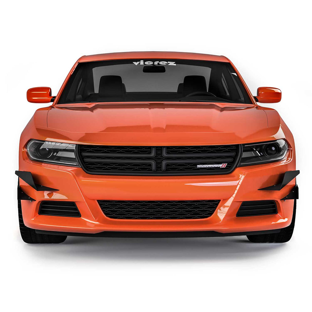 2015-2023 Dodge Charger SXT CR3 + CR2 Style Front Bumper Canards - Vicrez