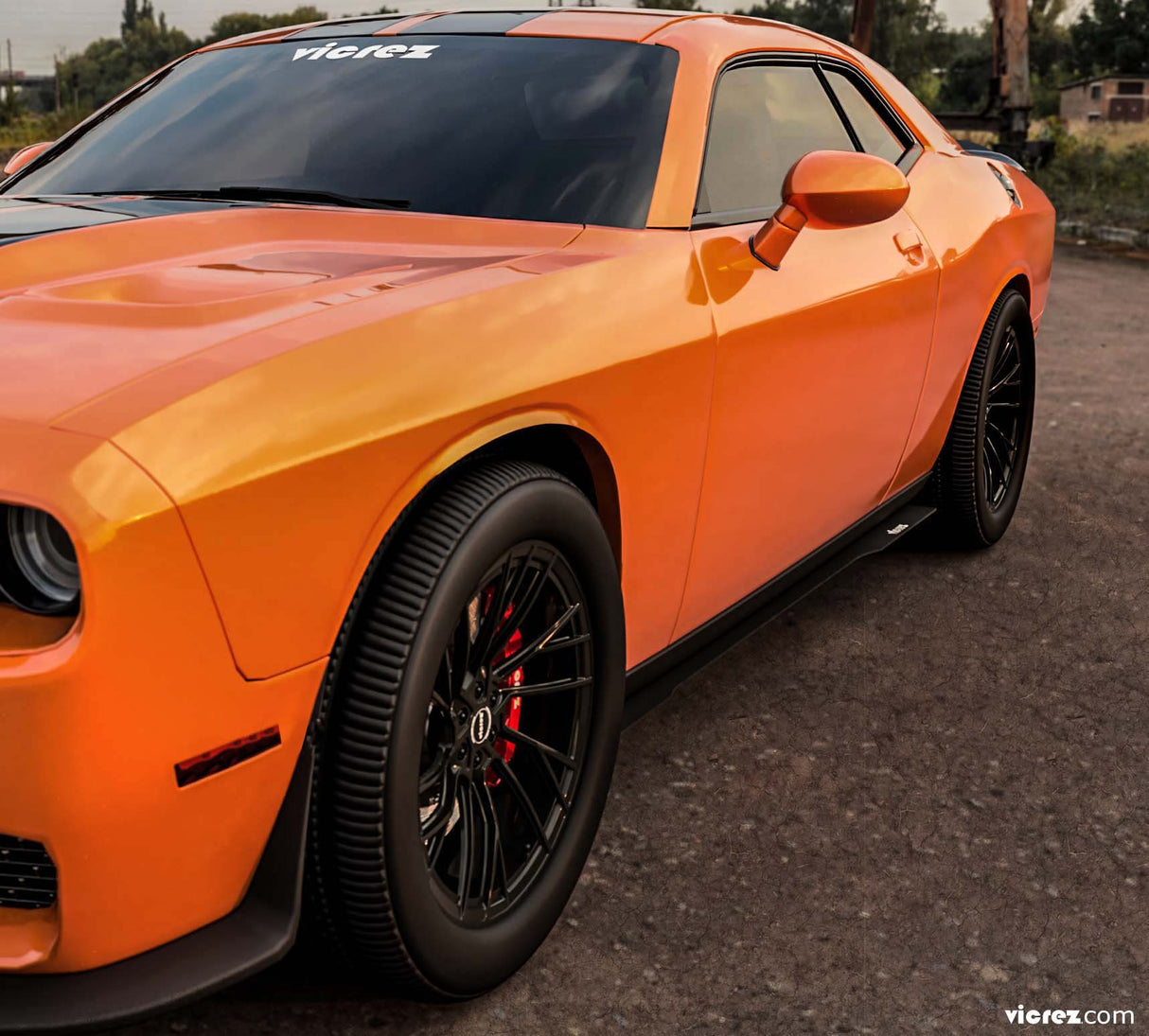2015-2023 Dodge Challenger VZ Style Side Skirt Splitters - Vicrez