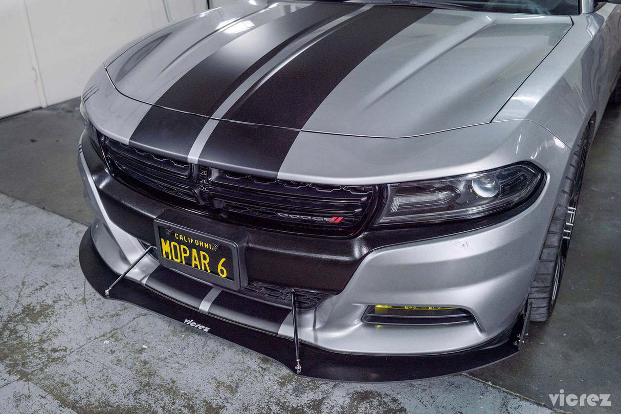 2015-2023 Dodge Charger VZ3 Style Front Bumper Splitter - Vicrez