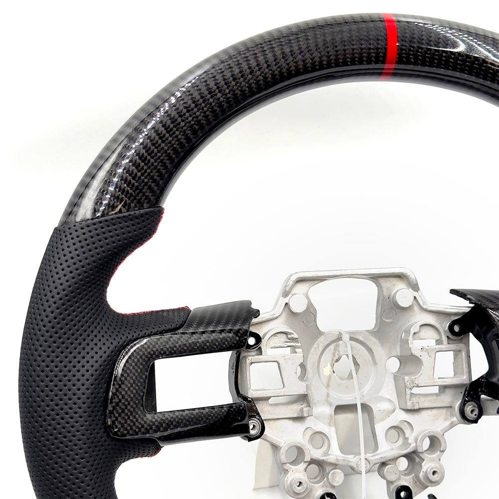 2018-2023 Ford Mustang DTR Style Carbon Fiber Steering Wheel - Vicrez