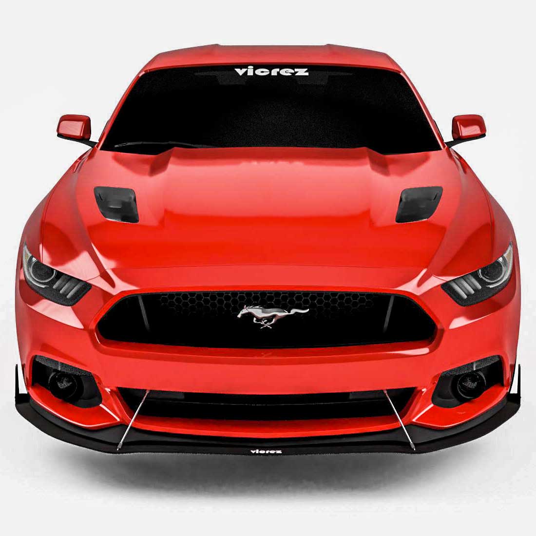 2015-2017 Ford Mustang Front Bumper Lip Splitter - Vicrez