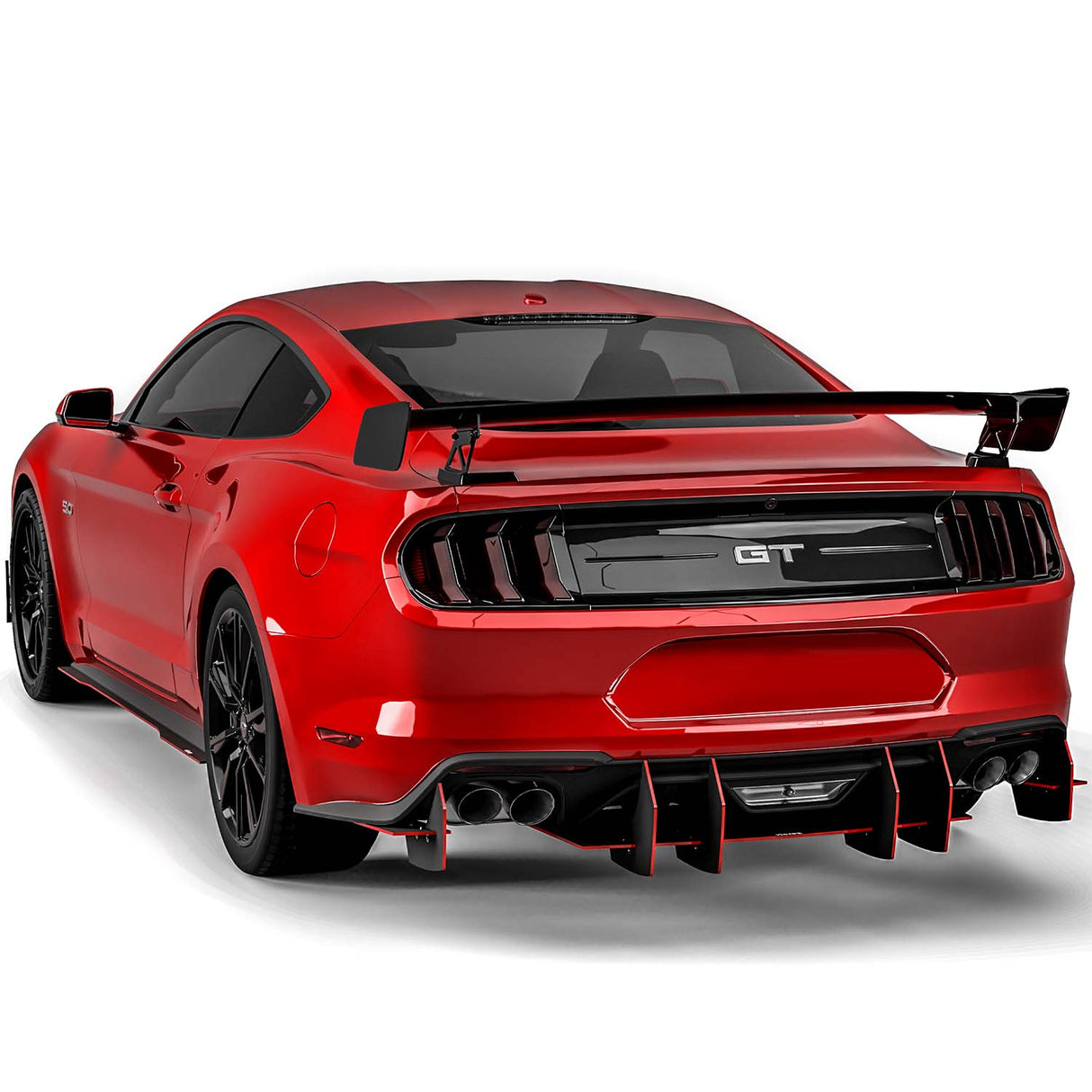 2018-2025 Ford Mustang LV Style Side Splitters - Vicrez