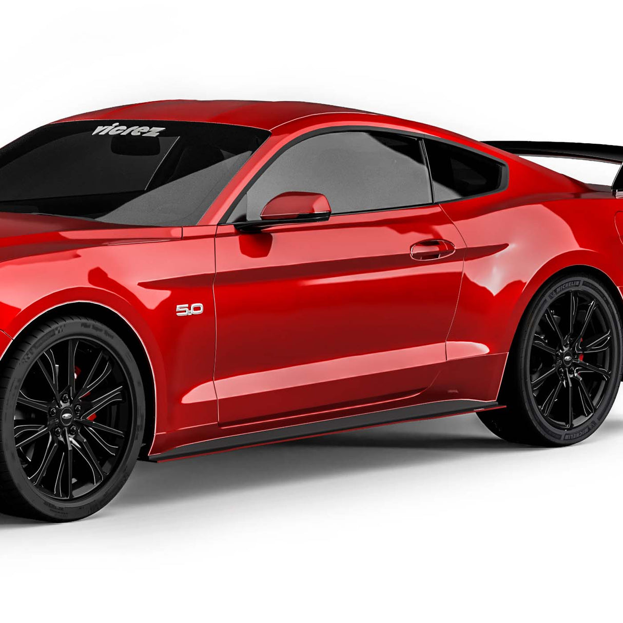 2018-2025 Ford Mustang LV Style Side Splitters - Vicrez