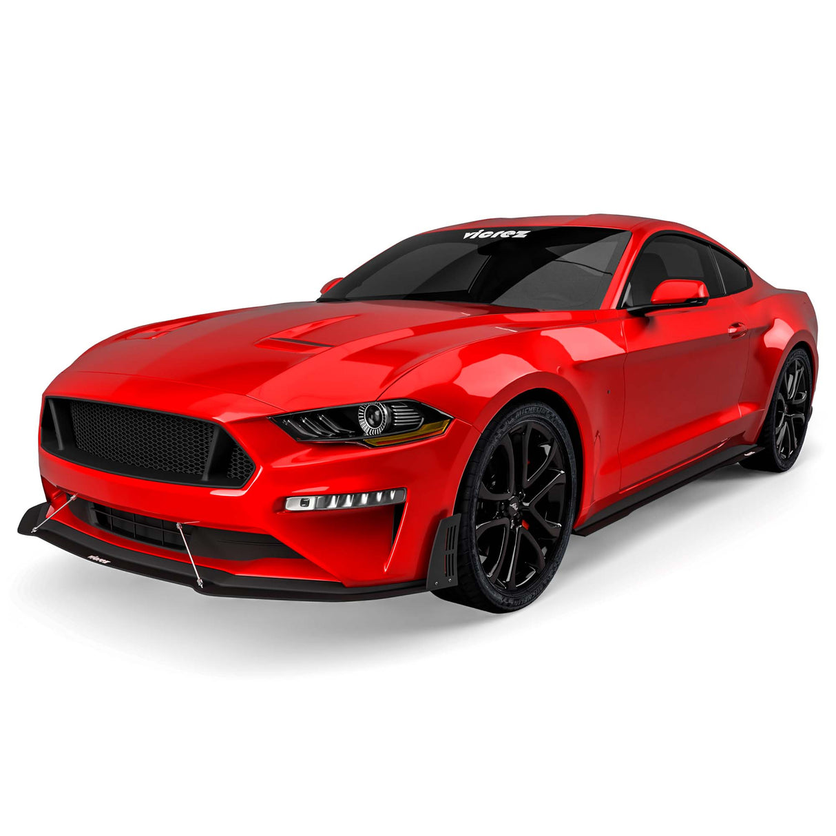 2018-2023 Ford Mustang LV Style Front Bumper Lip Splitter - Vicrez
