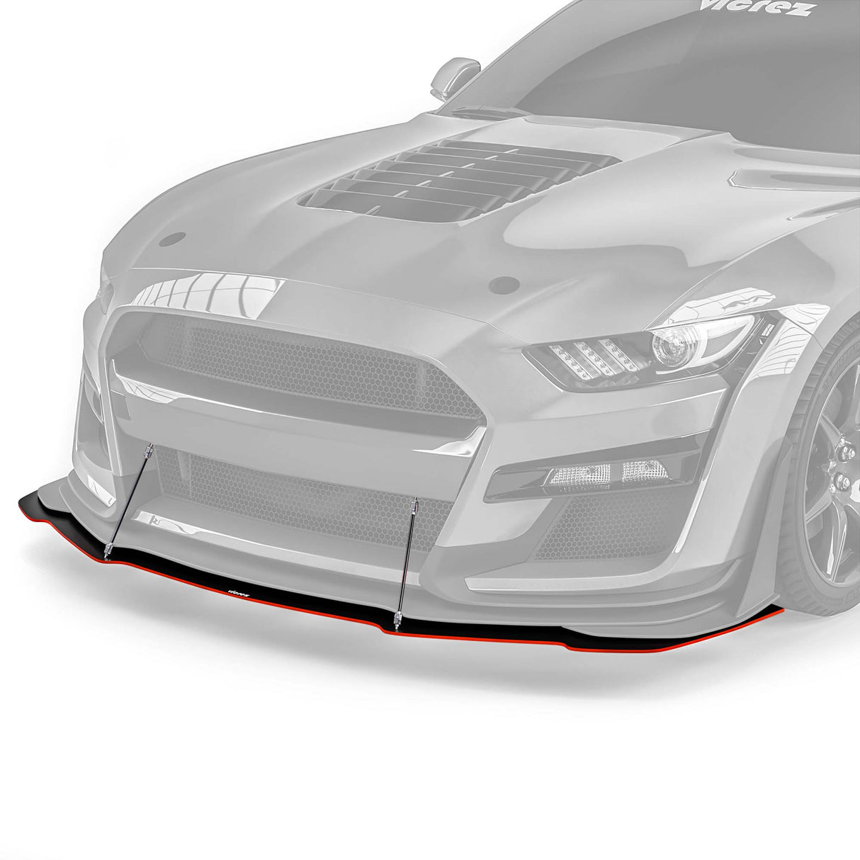 2018-2023 Ford Mustang GT500 Style Front Bumper Splitter - Vicrez