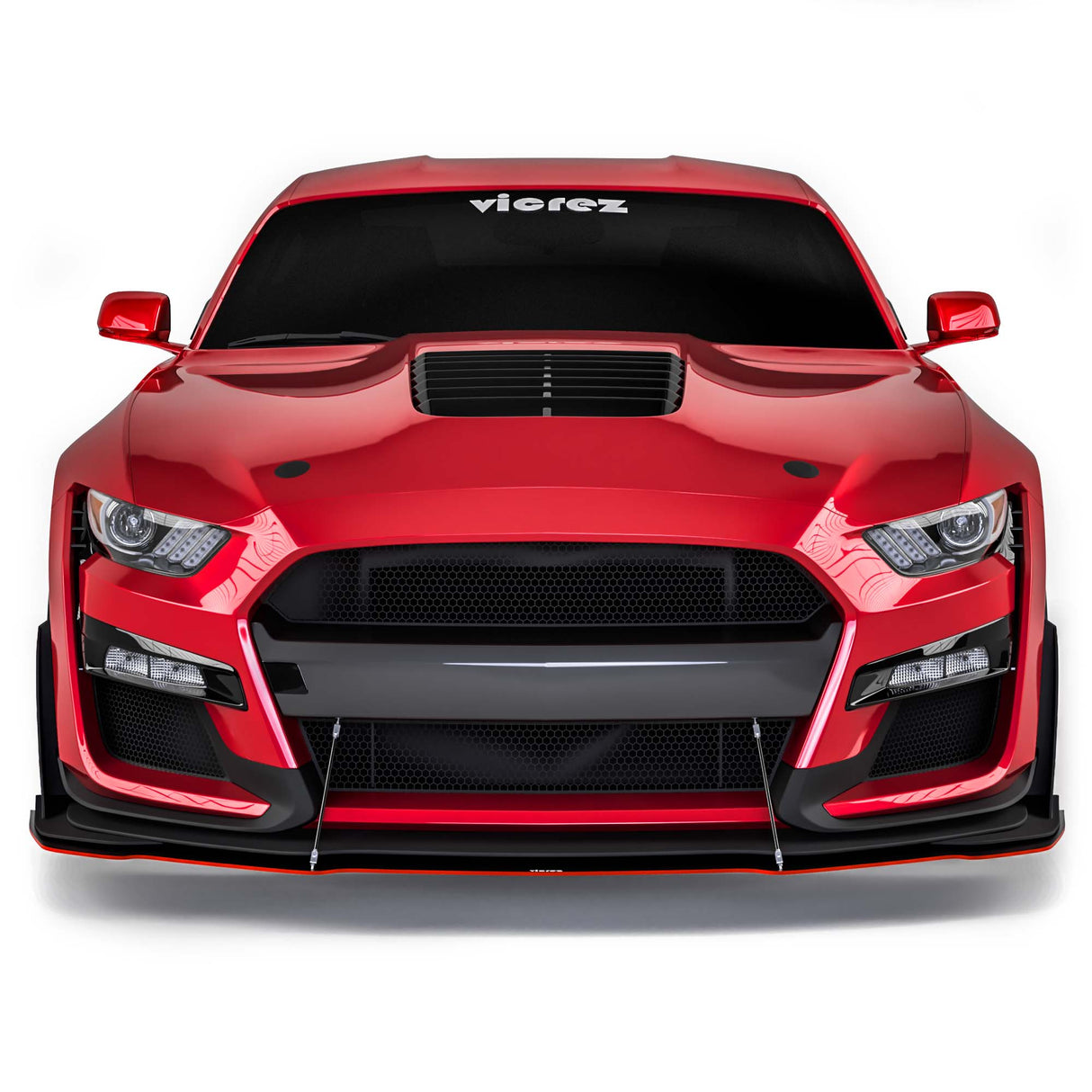 2018-2023 Ford Mustang GT500 Style Front Bumper Splitter - Vicrez