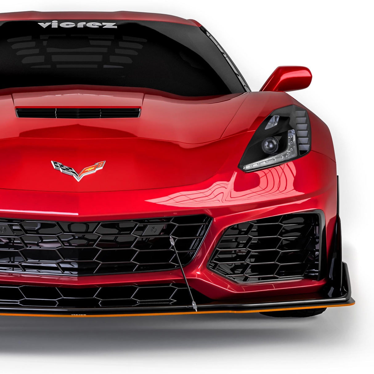 2014-2019 Chevrolet Corvette C7 ZR1 Style Front Bumper Splitter - Vicrez