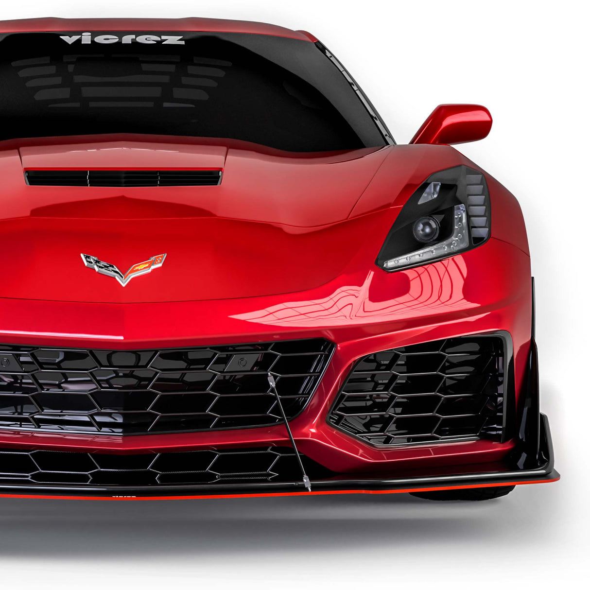 2014-2019 Chevrolet Corvette C7 ZR1 Style Front Bumper Splitter - Vicrez