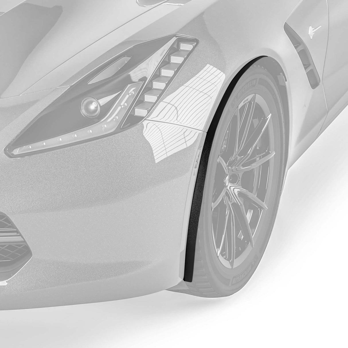 2014-2019 Chevrolet Corvette C7 Front Fender Trim Molding Spats - Vicrez