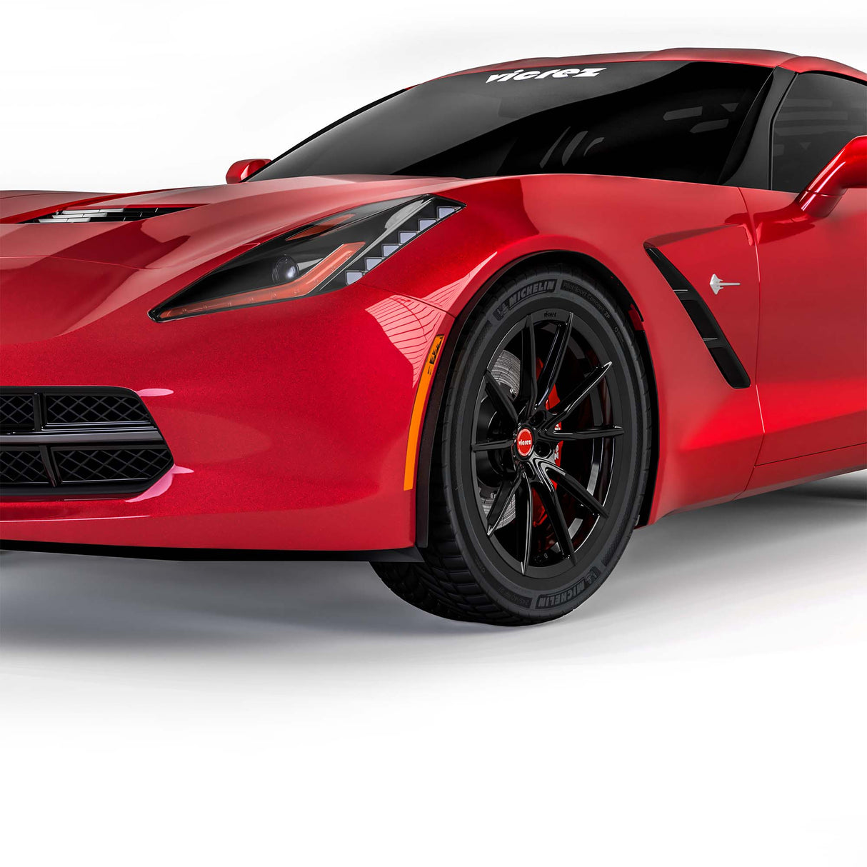 2014-2019 Chevrolet Corvette C7 Front Fender Trim Molding Spats - Vicrez