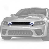 2020-2023 Dodge Charger Widebody Front Grille w/ LED Snorkel Lights - Vicrez