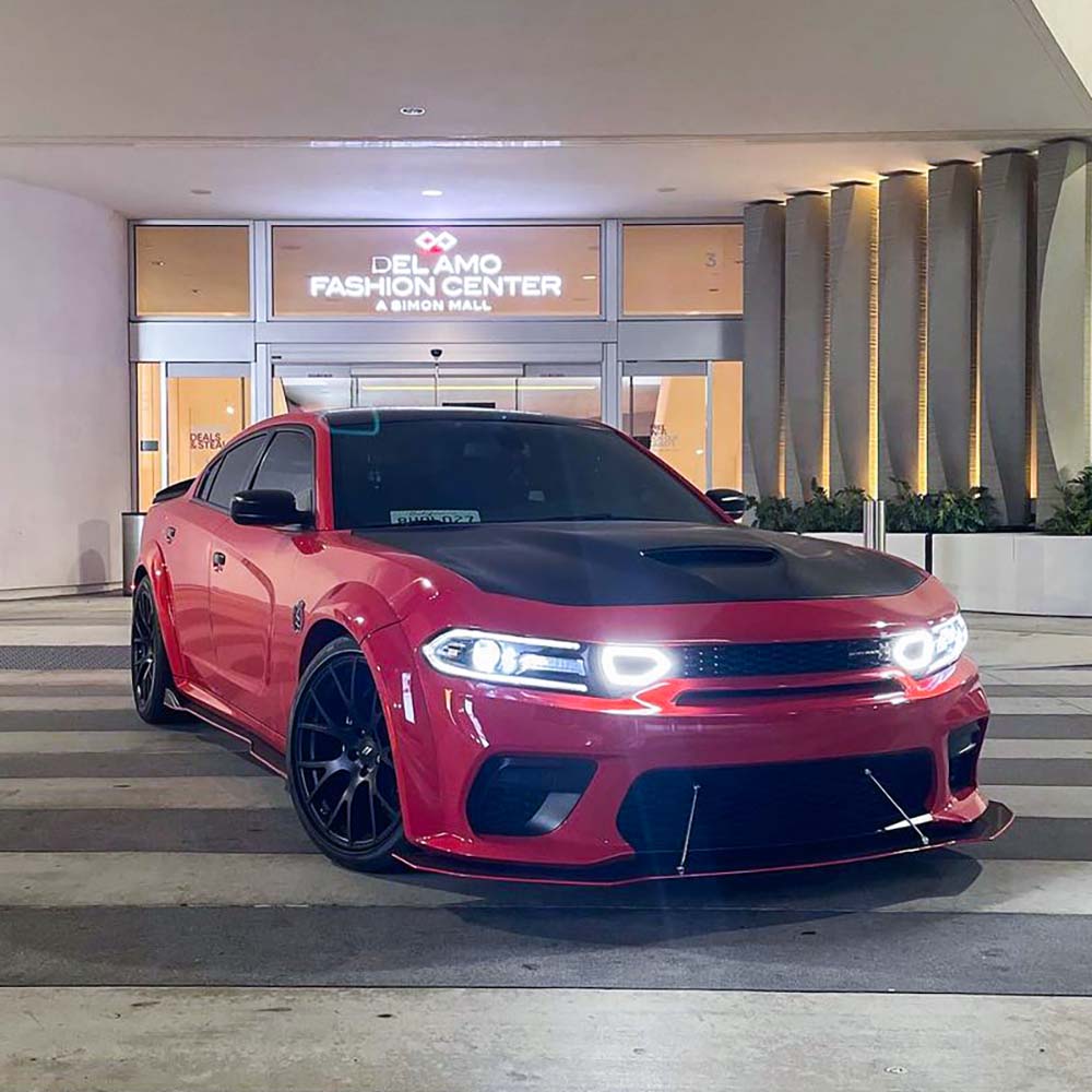 2020-2023 Dodge Charger Widebody Front Grille w/ LED Snorkel Lights - Vicrez