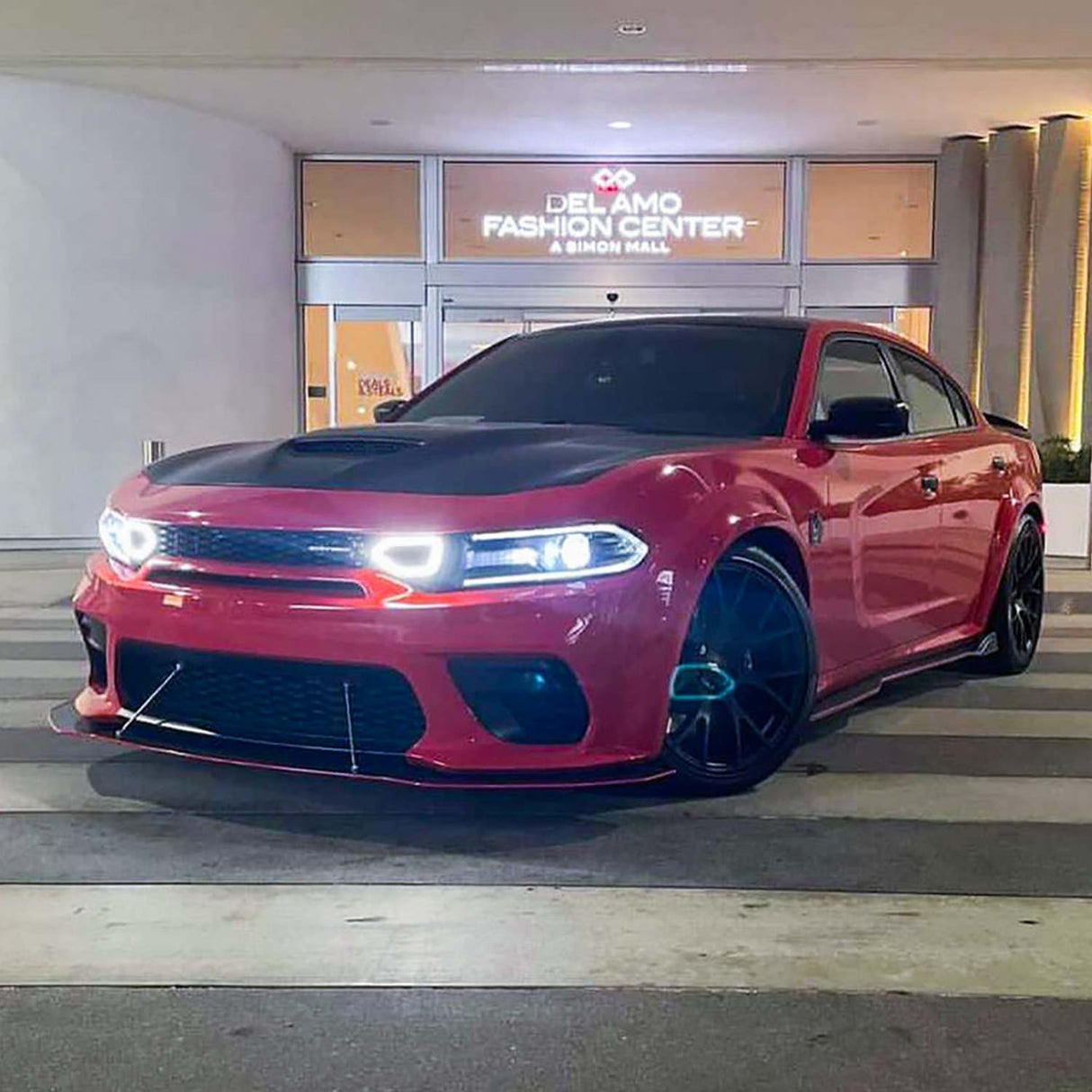 2020-2023 Dodge Charger Widebody Front Grille w/ LED Snorkel Lights - Vicrez