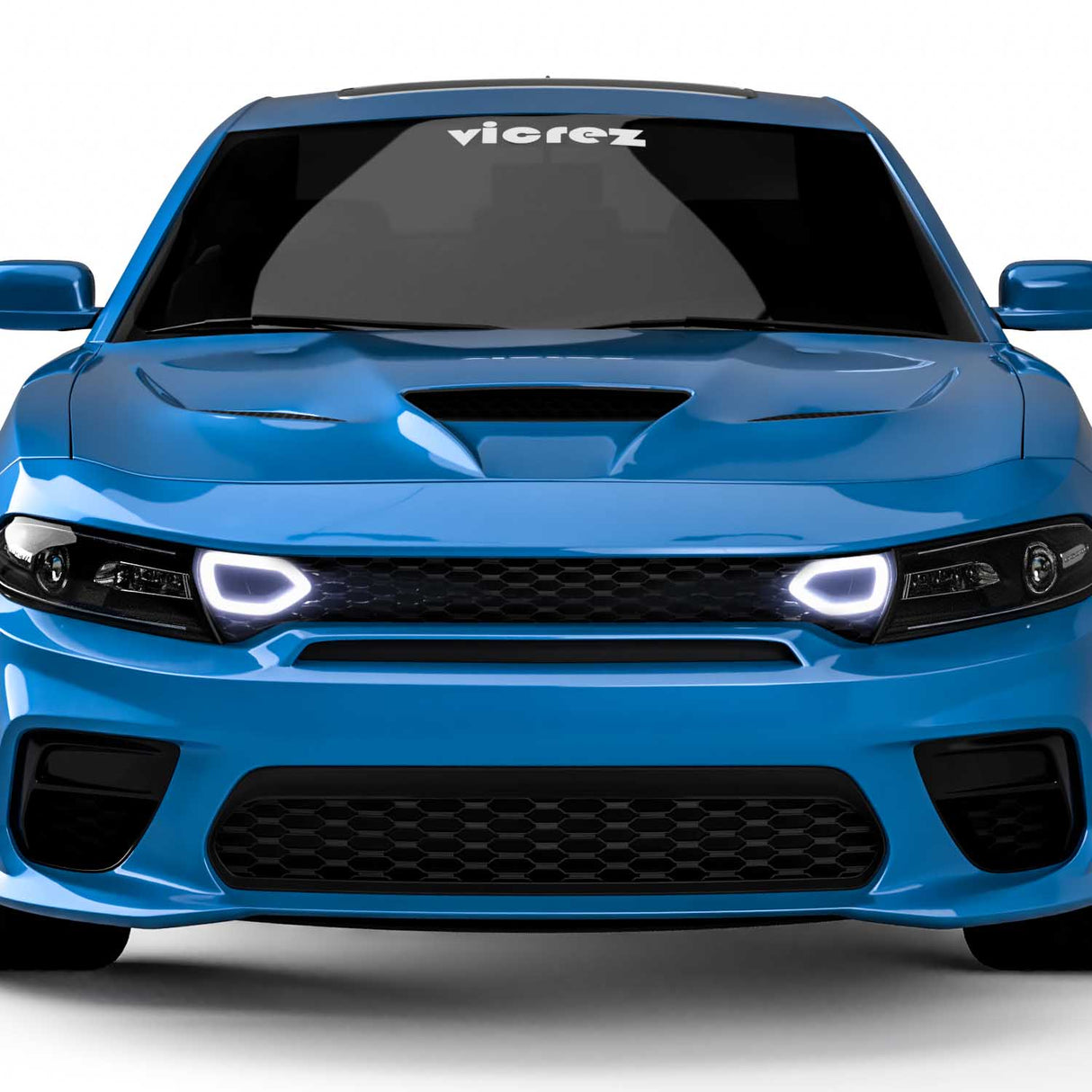 2020-2023 Dodge Charger Widebody Front Grille w/ LED Snorkel Lights - Vicrez