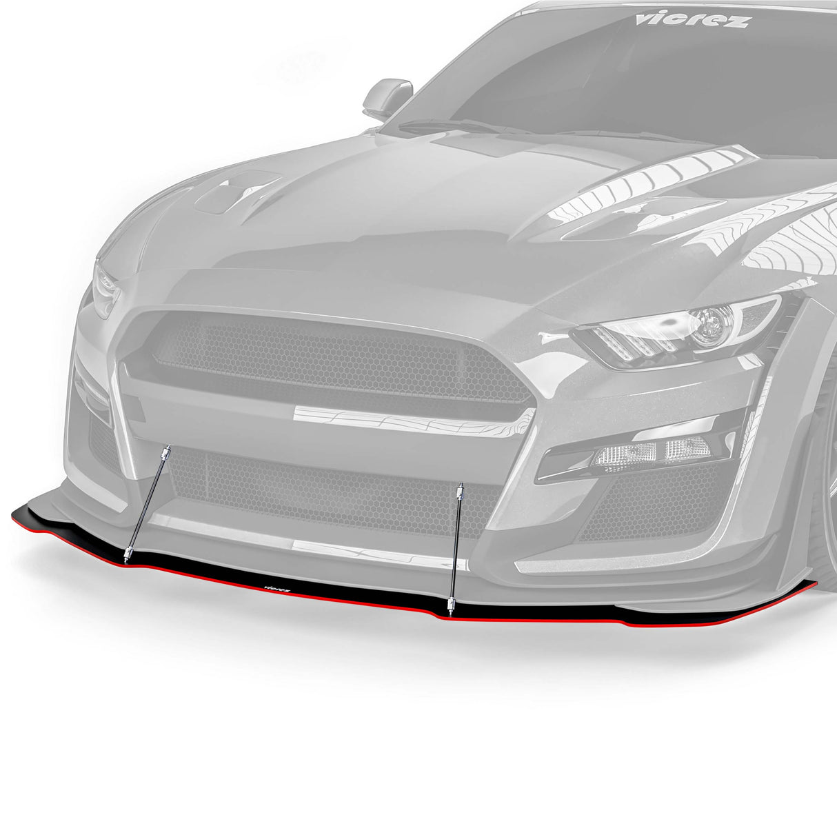 2015-2017 Ford Mustang GT500 Style Front Bumper Splitter - Vicrez