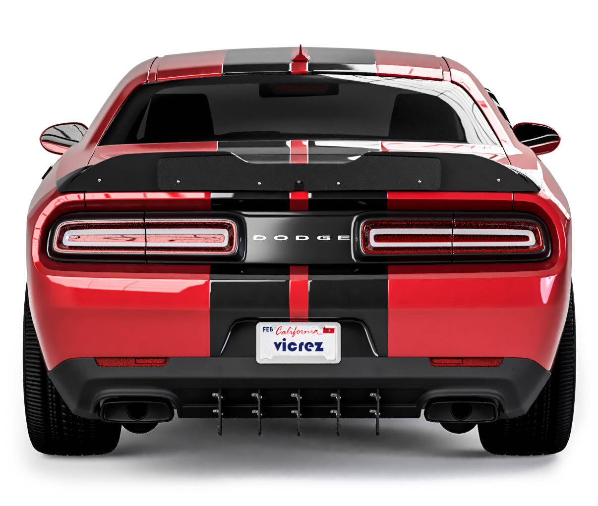 2015-2023 Dodge Challenger Genali Style Rear Diffuser Add-on - Vicrez