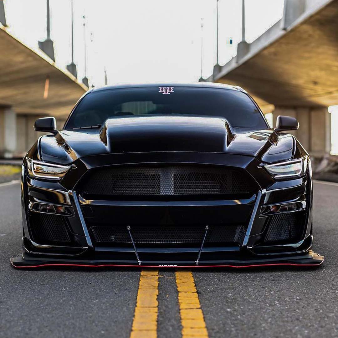 2015-2017 Ford Mustang GT500 Style Front Bumper Splitter - Vicrez
