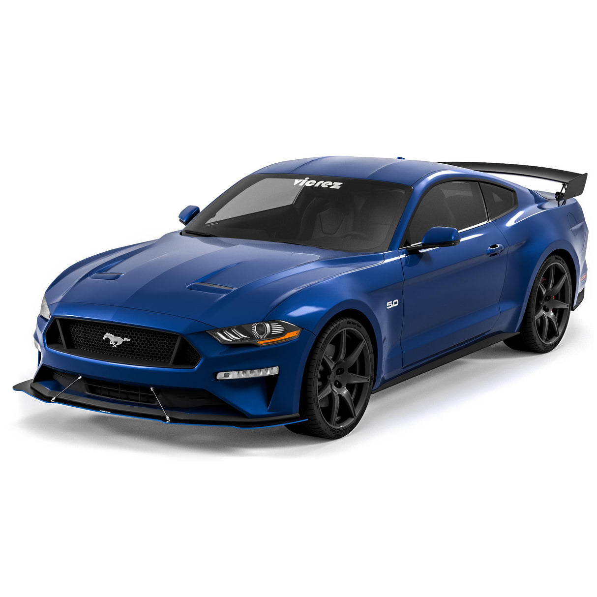 2018-2023 Ford Mustang GT500 Style Front Splitter - Vicrez