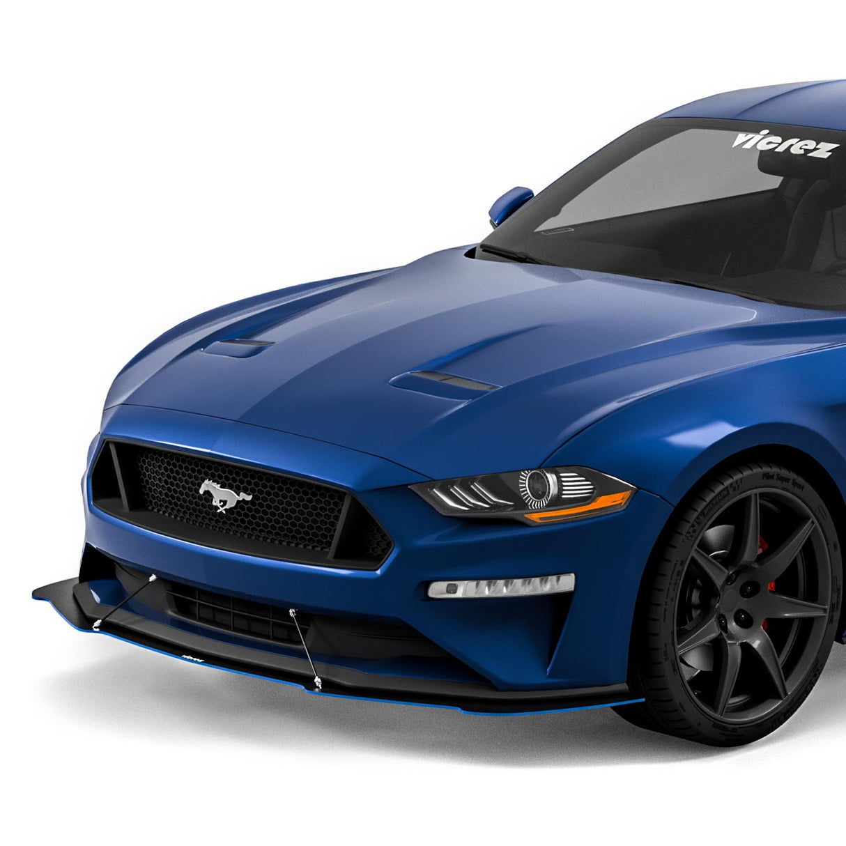 2018-2023 Ford Mustang GT500 Style Front Splitter - Vicrez