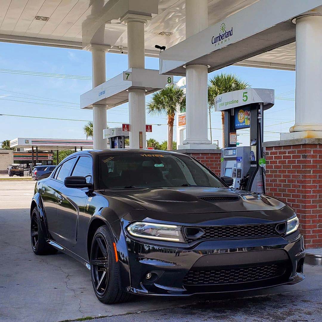 2015-2023 Dodge Charger Hellcat Style Hood w/ Air Vent Scoop - Vicrez