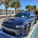 2015-2023 Dodge Charger Hellcat Style Hood w/ Air Vent Scoop - Vicrez