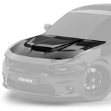 2015-2023 Dodge Charger Hellcat Style Hood w/ Air Vent Scoop - Vicrez