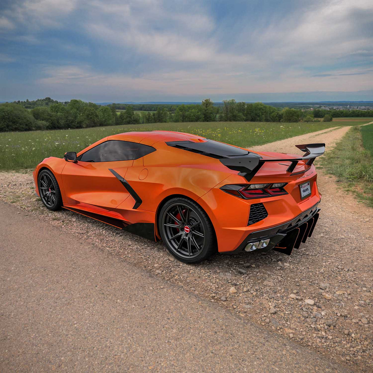 2020-2026 Chevrolet Corvette C8 High Wing Style Rear Spoiler - Vicrez Carbon Fiber