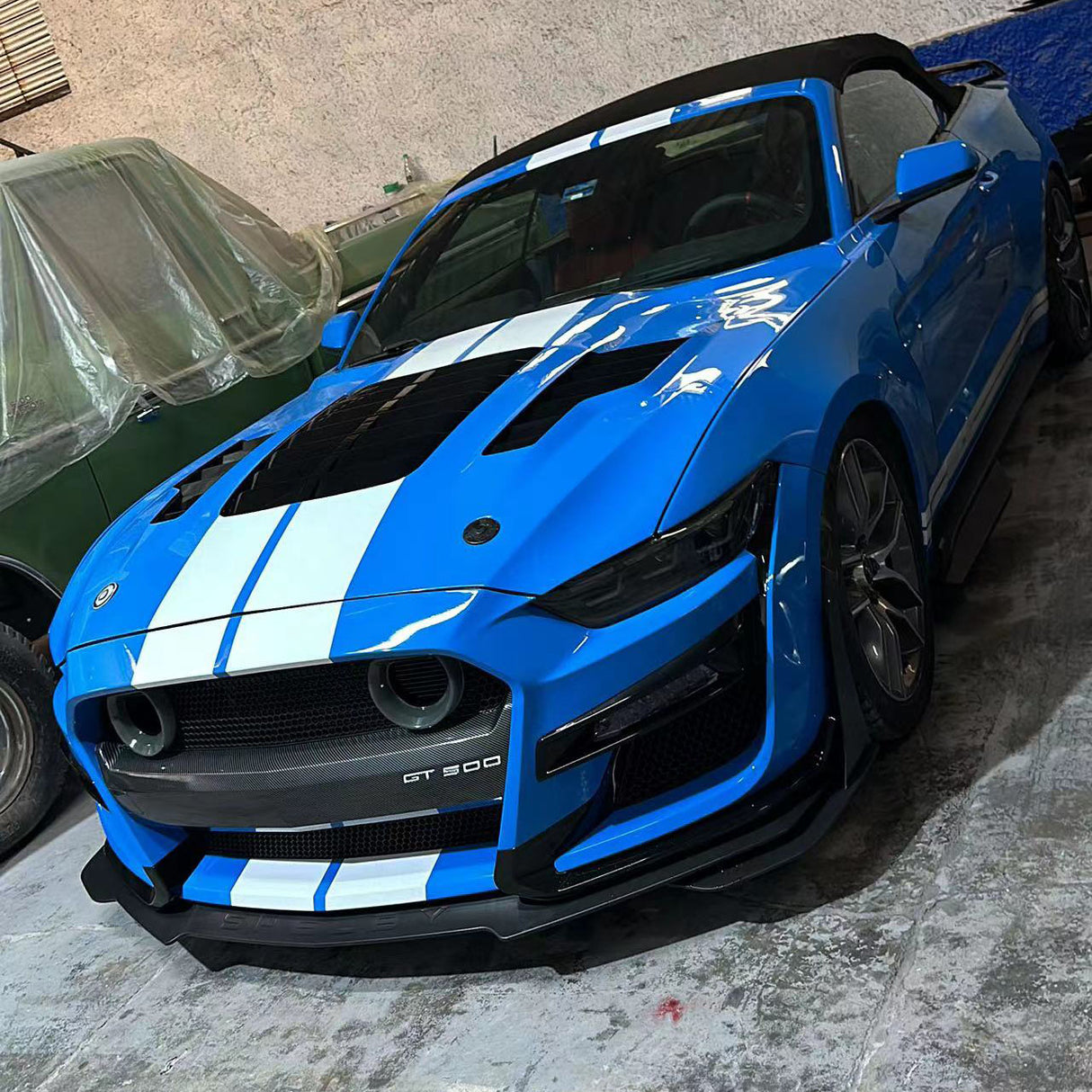 2018-2023 Ford Mustang GT500HK Style Hood W/ Air Vent Scoop - Vicrez