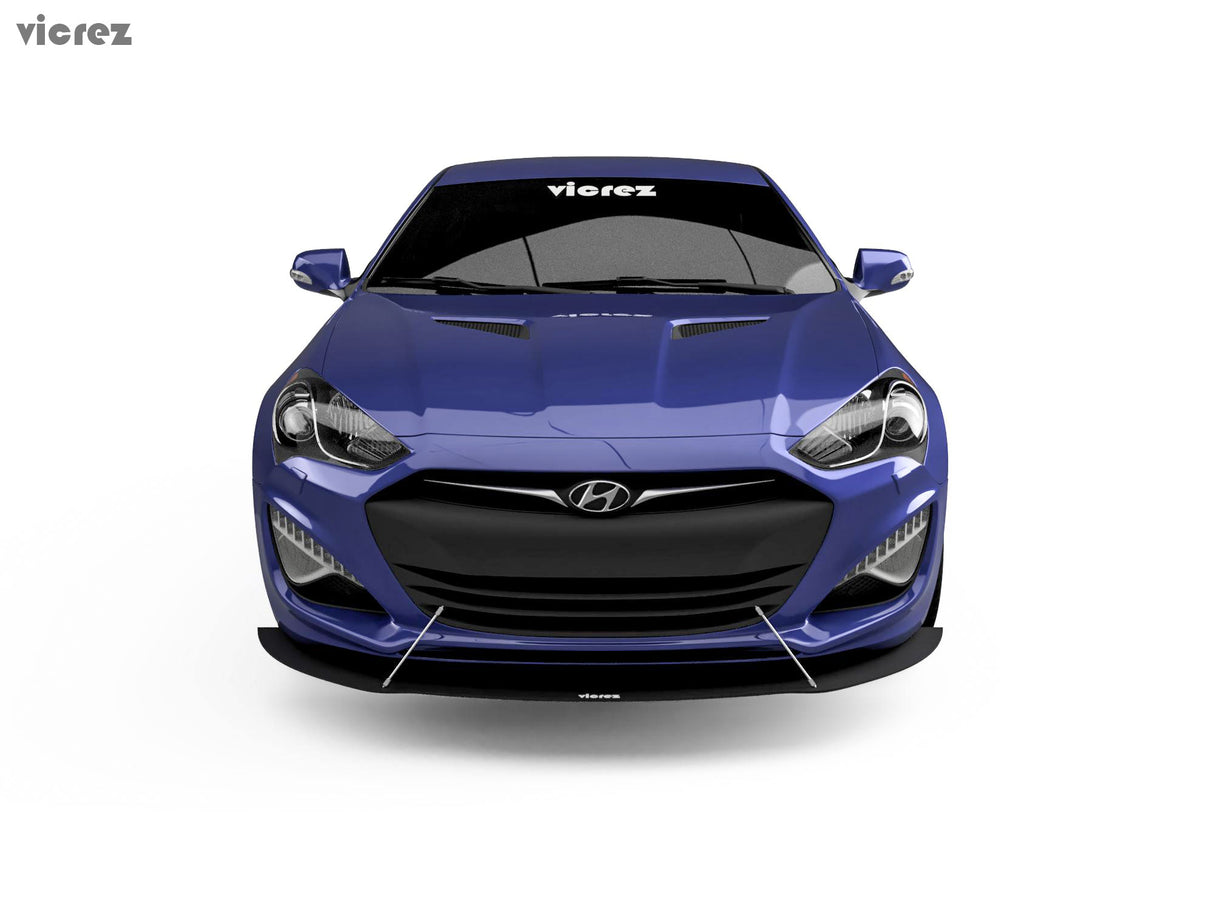 2013-2015 Hyundai Genesis Coupe VZ1 Style Front Bumper Splitter - Vicrez