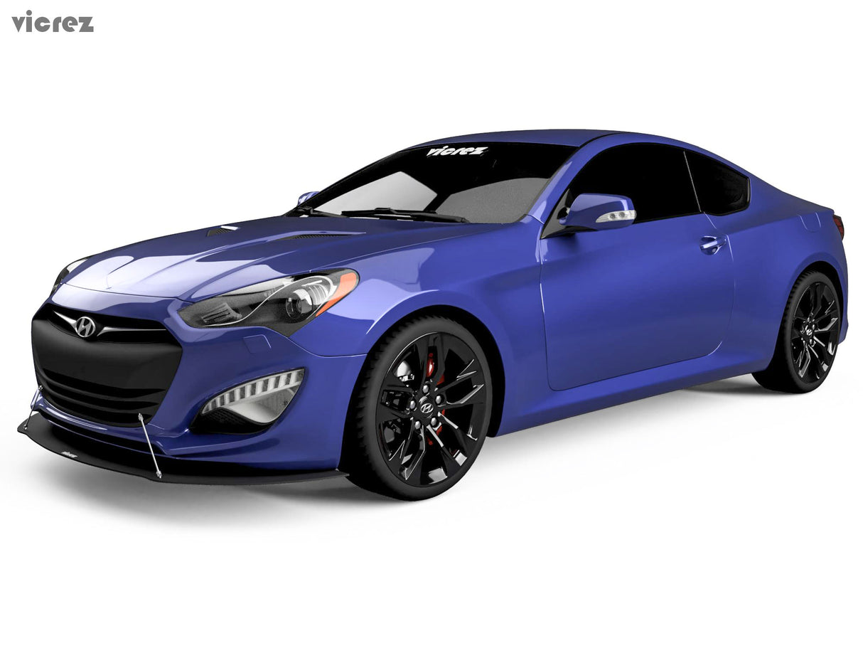 2013-2015 Hyundai Genesis Coupe VZ1 Style Front Bumper Splitter - Vicrez