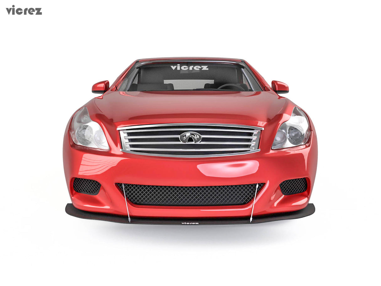 2008-2015 Infiniti G37 Q60 VZ3 Style Front Bumper Splitter - Vicrez