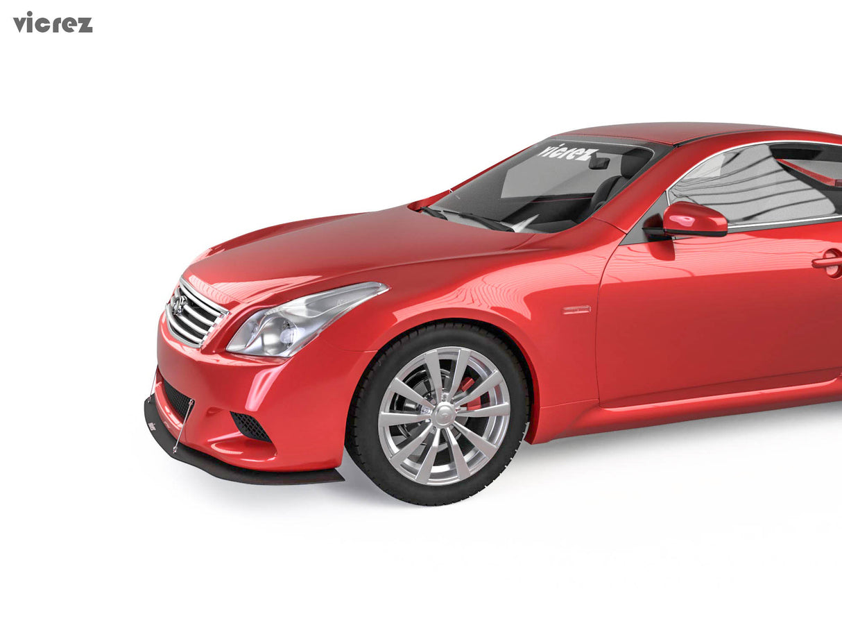 2008-2015 Infiniti G37 Q60 VZ3 Style Front Bumper Splitter - Vicrez