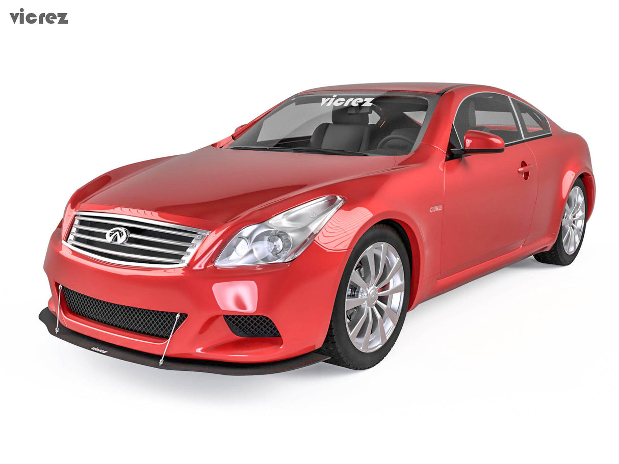 2008-2015 Infiniti G37 Q60 VZ3 Style Front Bumper Splitter - Vicrez