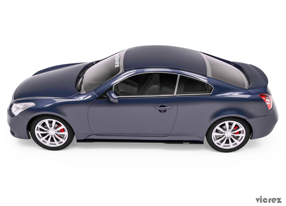 2008-2015 Infiniti G37 Q60 V3R Style Side Skirt Splitters - Vicrez
