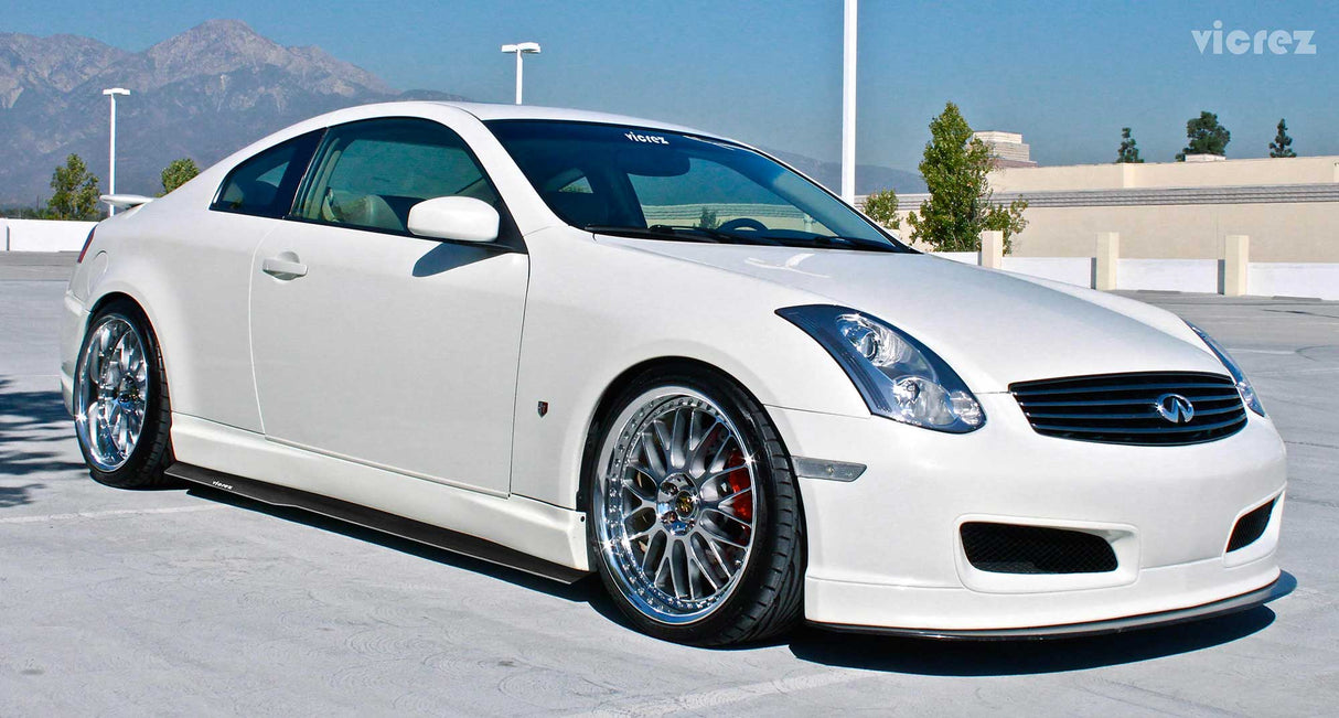 2003-2007 Infiniti G35 Coupe Side Skirt Splitters - Vicrez