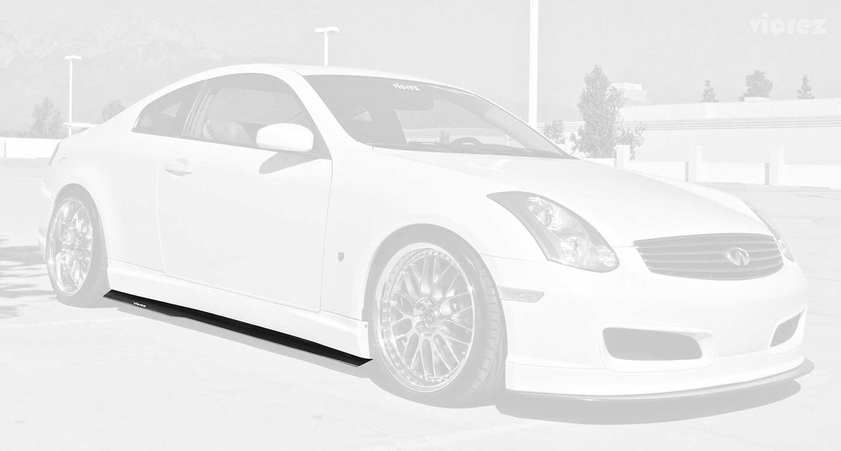 2003-2007 Infiniti G35 Coupe Side Skirt Splitters - Vicrez