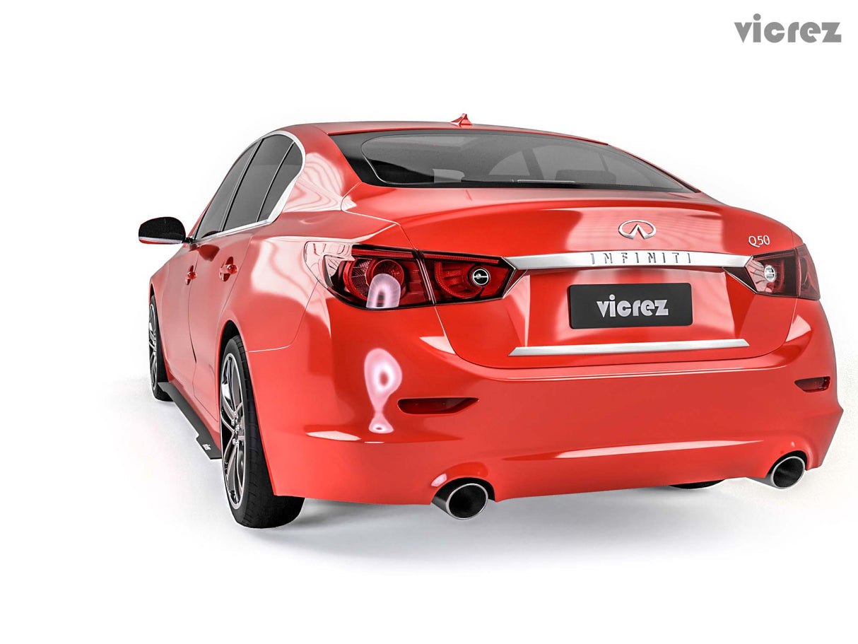 2014-2019 Infiniti Q50 VZ3 Style Side Skirt Splitters - Vicrez
